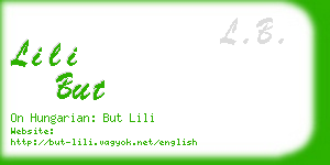 lili but business card